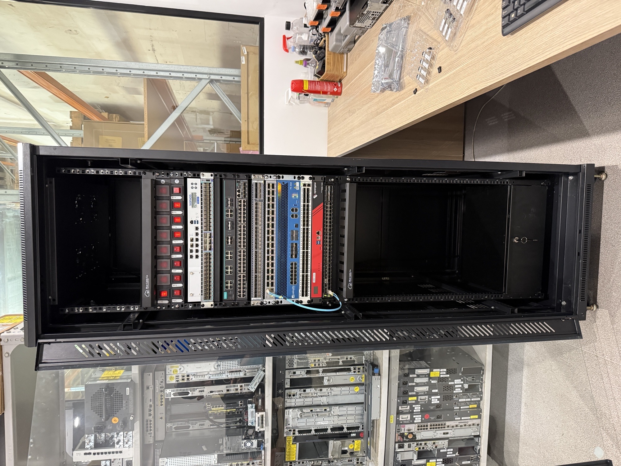 Blue Cable Co in-house optics test lab