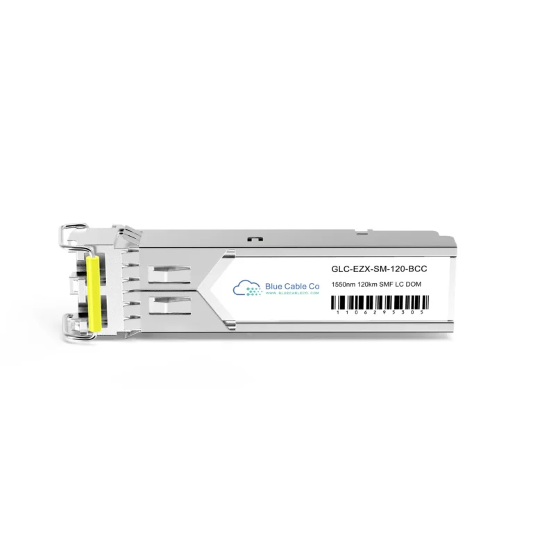 Blue Cable Co GLC-EZX-SM-120-BCC Cisco compatible 1G single-mode 120km SFP transceiver with duplex LC connector