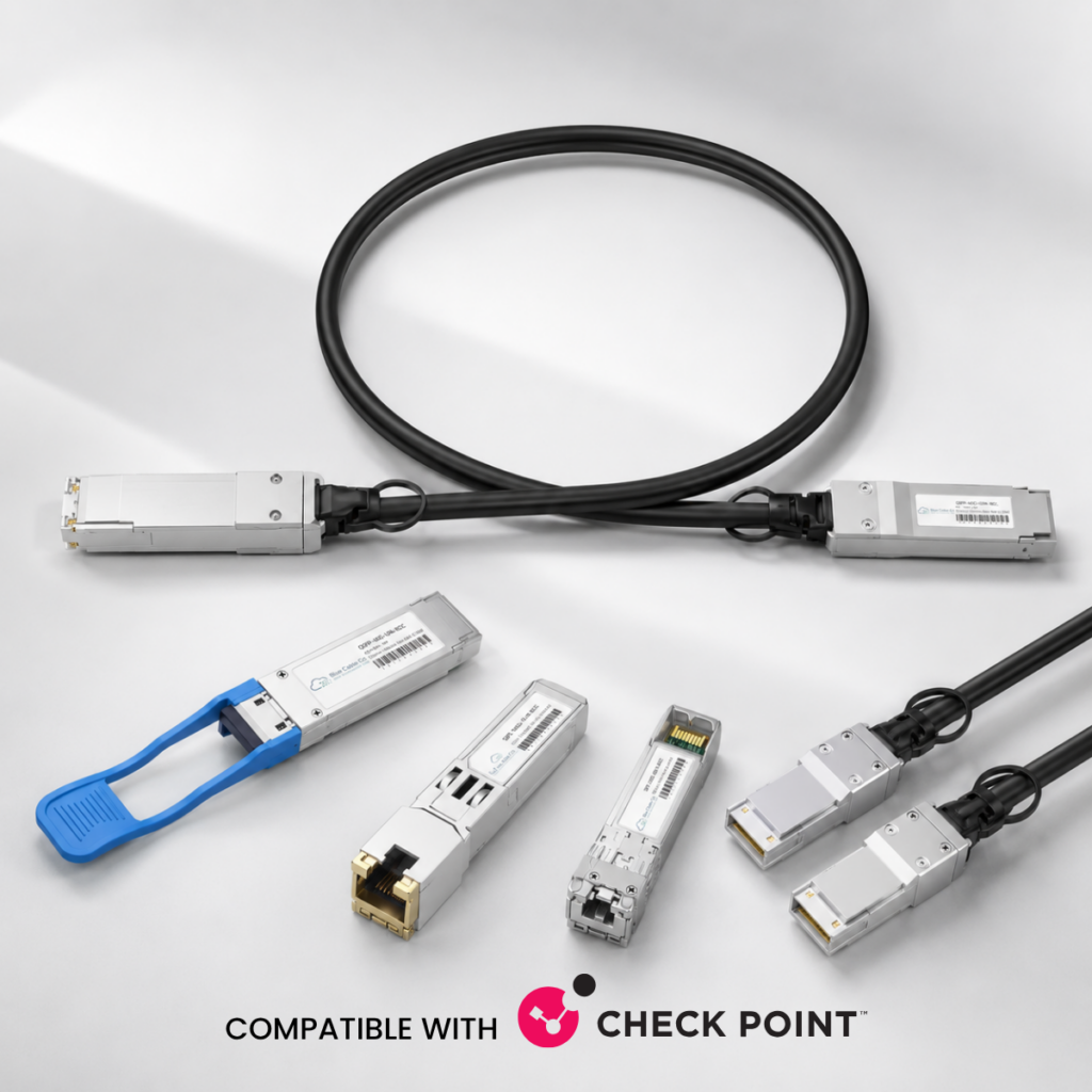New: Blue Cable Co® Check Point Compatible Transceivers and DAC Cables